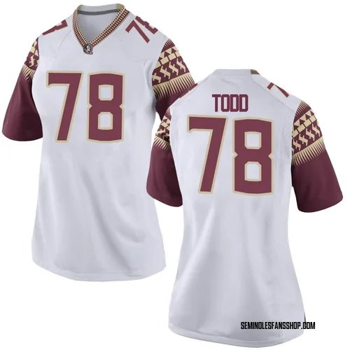 Women's Nike Jayden Todd Florida State Seminoles Replica White Football College Jersey