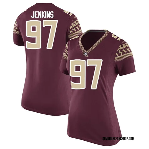 Women's Nike Jayson Jenkins Florida State Seminoles Game Garnet Football College Jersey