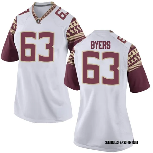 Women's Nike Jeremiah Byers Florida State Seminoles Game White Football College Jersey