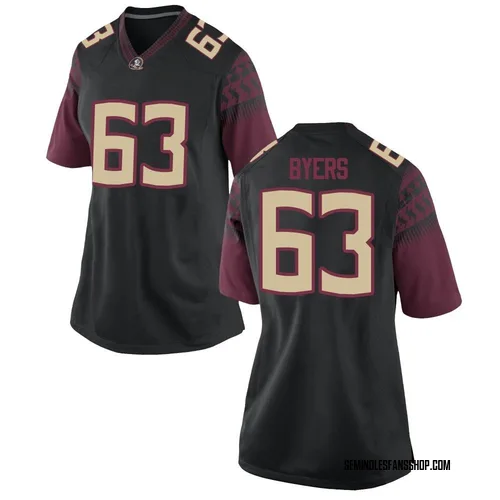 Women's Nike Jeremiah Byers Florida State Seminoles Replica Black Football College Jersey
