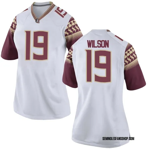 Women's Nike Jeremiah Wilson Florida State Seminoles Game White Football College Jersey