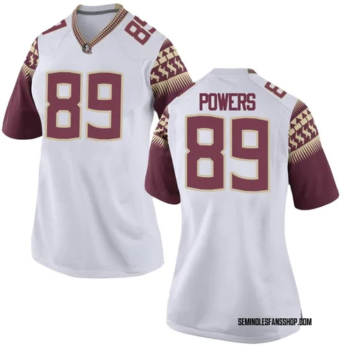 Women's Nike Jerrale Powers Florida State Seminoles Game White Football College Jersey