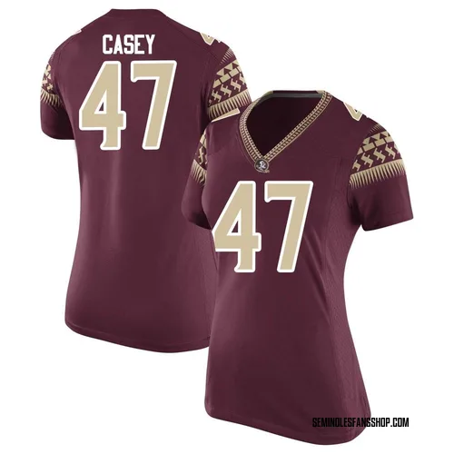 Women's Nike Jimmy Casey Florida State Seminoles Replica Garnet Football College Jersey