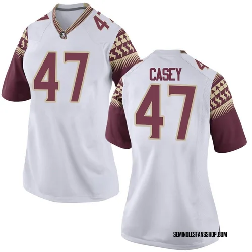 Women's Nike Jimmy Casey Florida State Seminoles Replica White Football College Jersey