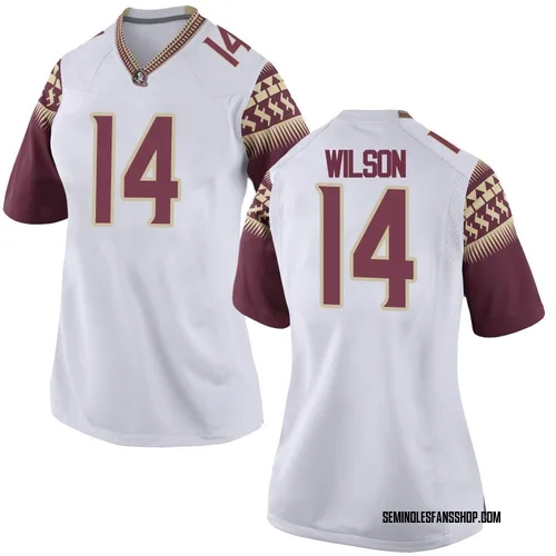 Women's Nike Johnny Wilson Florida State Seminoles Replica White Football College Jersey