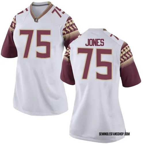 Women's Nike Keiondre Jones Florida State Seminoles Replica White Football College Jersey