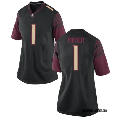 Women's Nike Kentron Poitier Florida State Seminoles Replica Black Football College Jersey