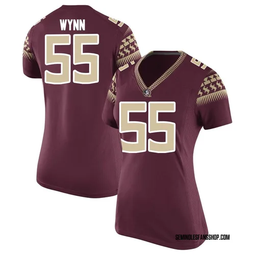 Women's Nike Kevin Wynn Florida State Seminoles Game Garnet Football College Jersey