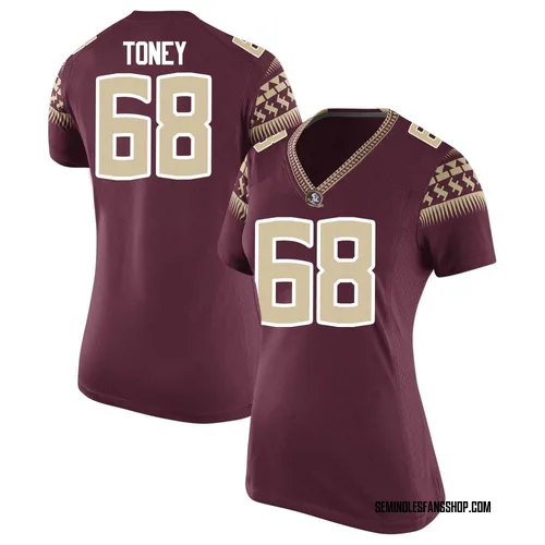 Women's Nike LaNard Toney Florida State Seminoles Game Garnet Football College Jersey