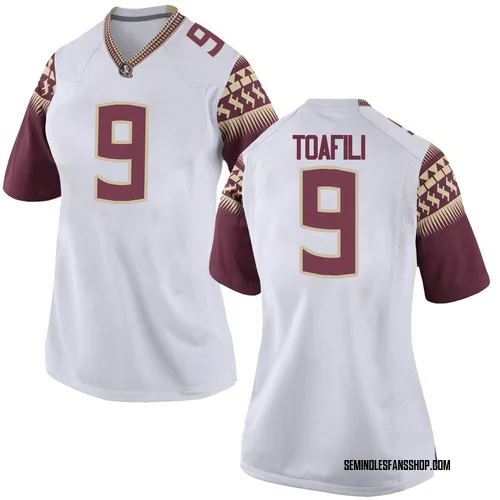 Women's Nike Lawrance Toafili Florida State Seminoles Replica White Football College Jersey