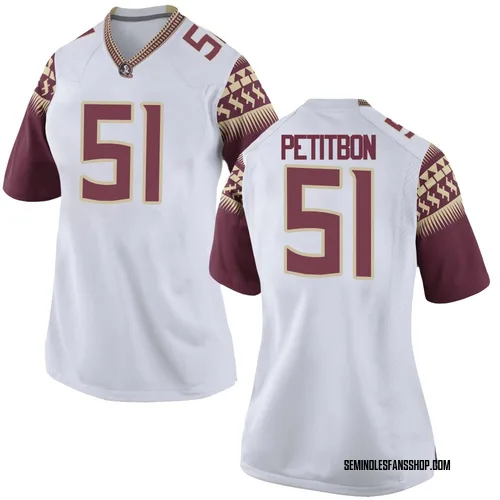 Women's Nike Luke Petitbon Florida State Seminoles Game White Football College Jersey