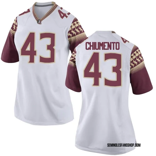 Women's Nike Mac Chiumento Florida State Seminoles Game White Football College Jersey