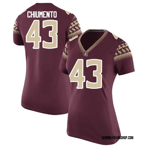 Women's Nike Mac Chiumento Florida State Seminoles Replica Garnet Football College Jersey