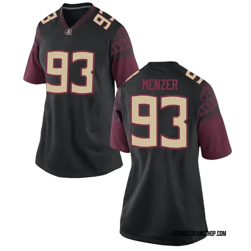 Women's Nike Malakai Menzer Florida State Seminoles Replica Black Football College Jersey