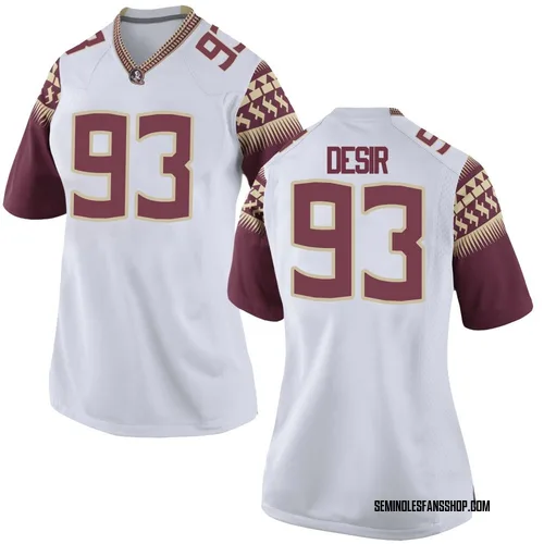 Women's Nike Mandrell Desir Florida State Seminoles Game White Football College Jersey