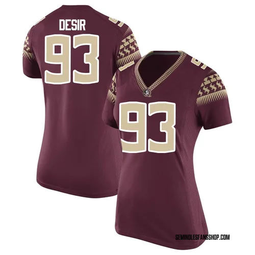 Women's Nike Mandrell Desir Florida State Seminoles Replica Garnet Football College Jersey
