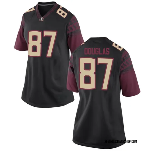 Women's Nike Markeston Douglas Florida State Seminoles Game Black Football College Jersey