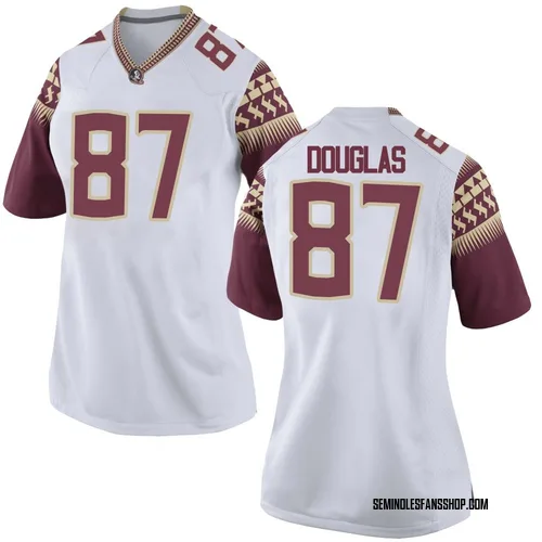 Women's Nike Markeston Douglas Florida State Seminoles Game White Football College Jersey