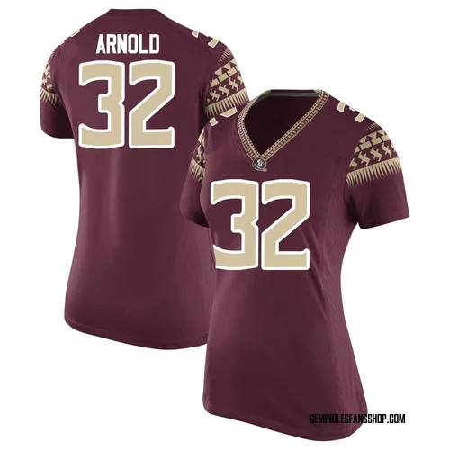Women's Nike Mason Arnold Florida State Seminoles Game Garnet Football College Jersey