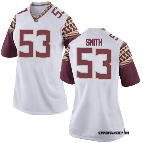 Women's Nike Maurice Smith Florida State Seminoles Replica White Football College Jersey