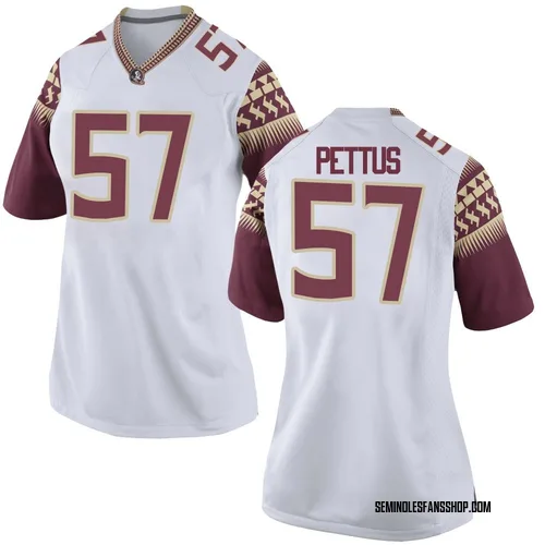 Women's Nike Micah Pettus Florida State Seminoles Replica White Football College Jersey