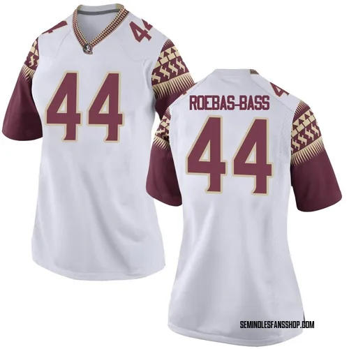 Women's Nike Nick Roebas-Bass Florida State Seminoles Game White Football College Jersey