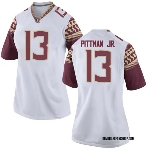 Women's Nike Randy Pittman Jr. Florida State Seminoles Replica White Football College Jersey