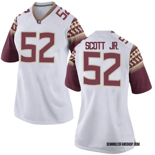 Women's Nike Robert Scott Jr. Florida State Seminoles Game White Football College Jersey