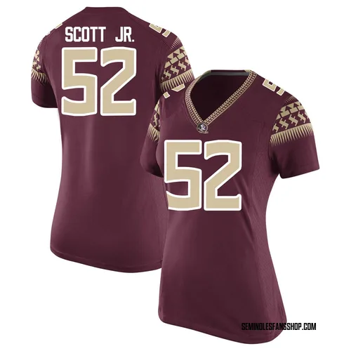 Women's Nike Robert Scott Jr. Florida State Seminoles Replica Garnet Football College Jersey