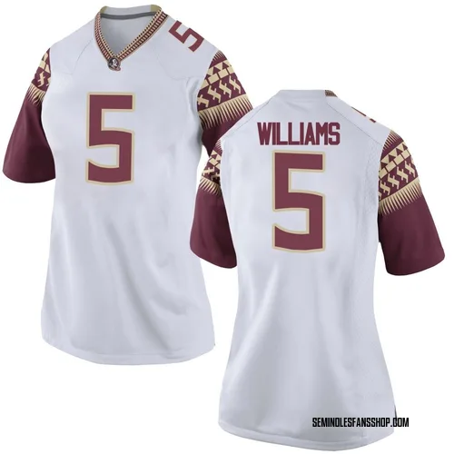 Women's Nike Roydell Williams Florida State Seminoles Game White Football College Jersey