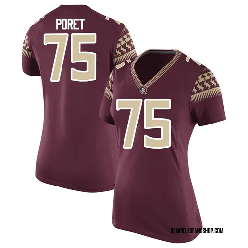 Women's Nike Sean Poret Florida State Seminoles Replica Garnet Football College Jersey