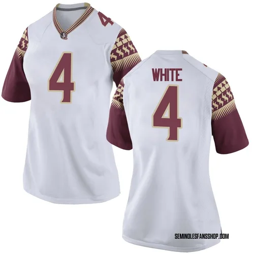 Women's Nike Squirrel White Florida State Seminoles Game White Football College Jersey