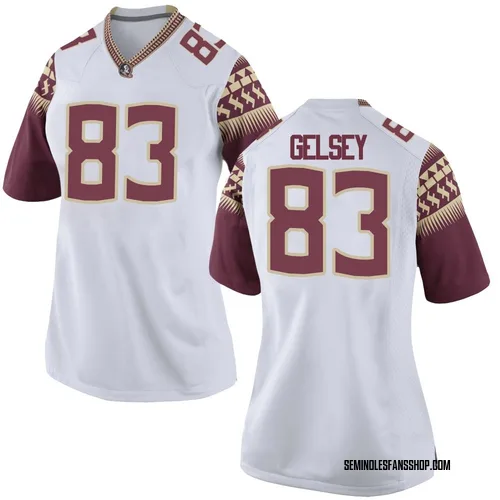 Women's Nike Tae'Shaun Gelsey Florida State Seminoles Game White Football College Jersey