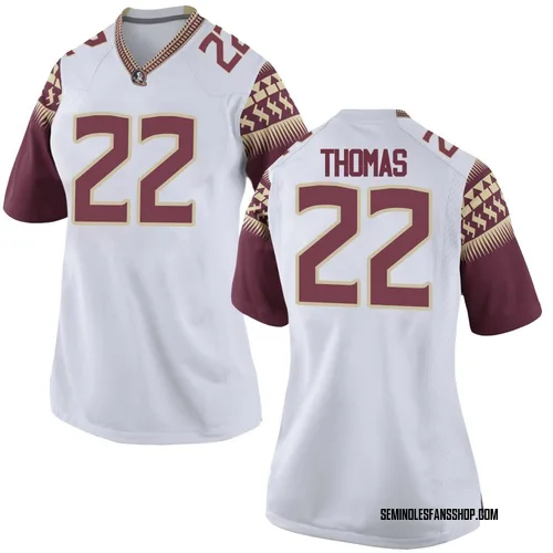 Women's Nike Zae Thomas Florida State Seminoles Replica White Football College Jersey