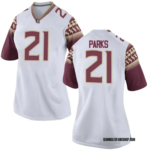 Women's Nike Zay Parks Florida State Seminoles Game White Football College Jersey