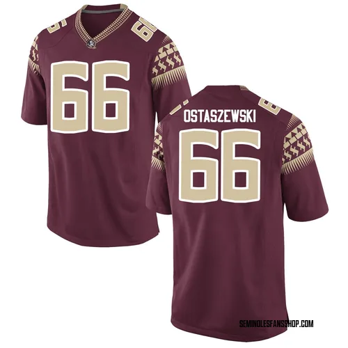 Youth Nike Ben Ostaszewski Florida State Seminoles Game Garnet Football College Jersey