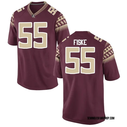 Youth Nike Braden Fiske Florida State Seminoles Game Garnet Football College Jersey