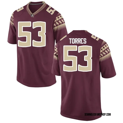 Youth Nike Brandon Torres Florida State Seminoles Game Garnet Football College Jersey