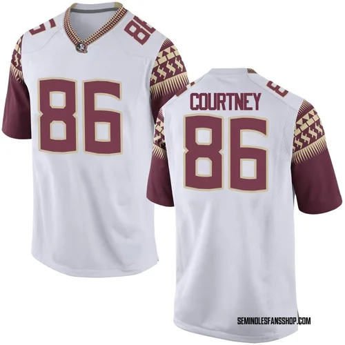 Youth Nike Brian Courtney Florida State Seminoles Game White Football College Jersey