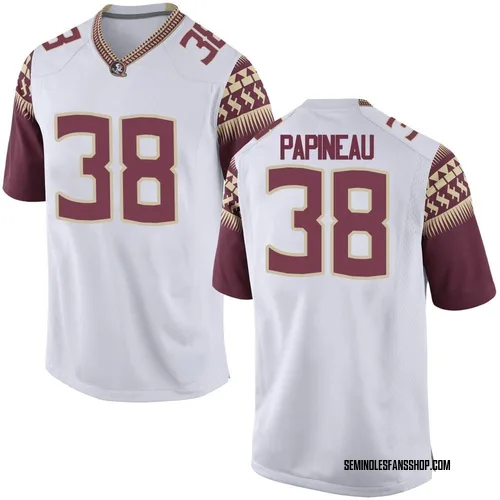 Youth Nike Cade Papineau Florida State Seminoles Replica White Football College Jersey