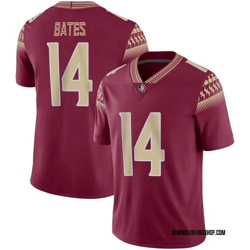 Youth Nike Cai Bates Florida State Seminoles Game Garnet Football Jersey