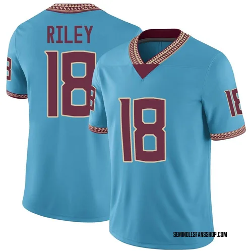Youth Nike Cam Riley Florida State Seminoles Game Replica Turquoise Heritage Jersey