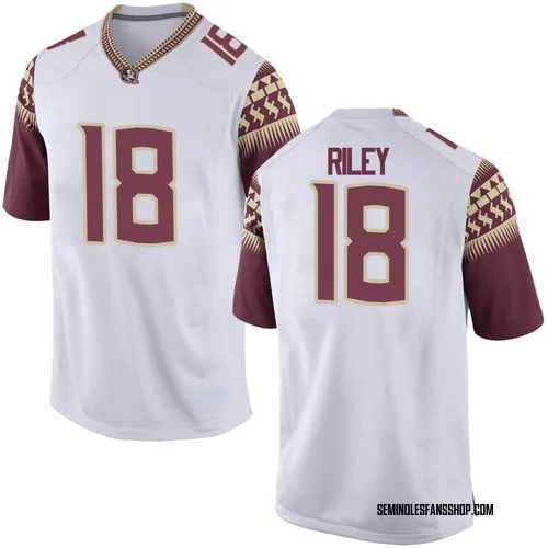 Youth Nike Cam Riley Florida State Seminoles Replica White Football College Jersey