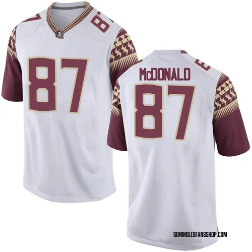 Youth Nike Camren McDonald Florida State Seminoles Replica White Football College Jersey