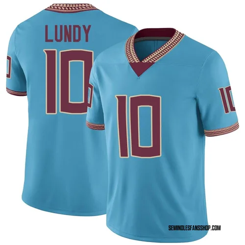 Youth Nike DJ Lundy Florida State Seminoles Game Replica Turquoise Heritage Jersey
