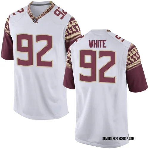 Youth Nike D'Nas White Florida State Seminoles Game White Football College Jersey