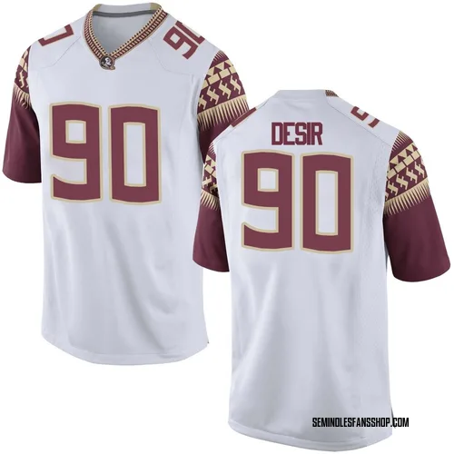 Youth Nike Darryll Desir Florida State Seminoles Replica White Football College Jersey