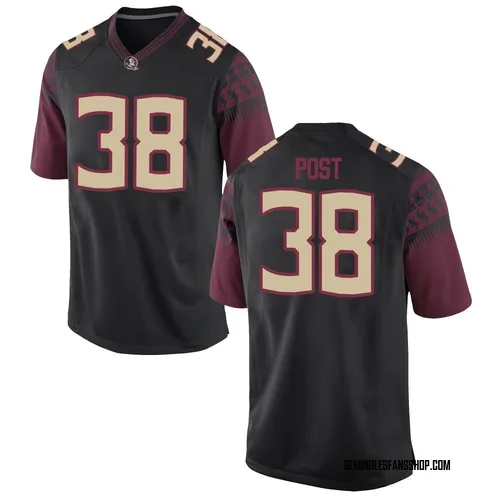 Youth Nike Ethan Post Florida State Seminoles Replica Black Football College Jersey