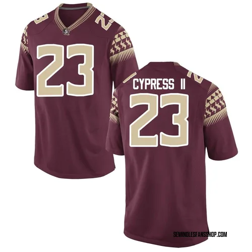 Youth Nike Fentrell Cypress II Florida State Seminoles Game Garnet Football College Jersey