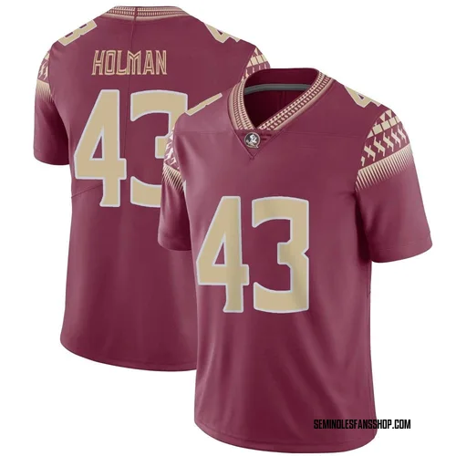 Youth Nike Gav Holman Florida State Seminoles Limited Garnet Football Jersey